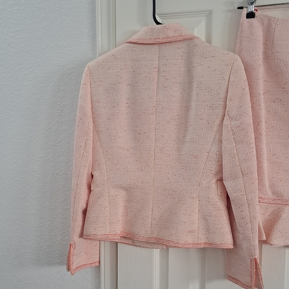Vintage New Nipon Boutique Petite  Pink Peach Skirt Set Sz 2 - Picture 8 of 13